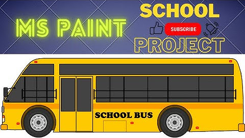 How To Draw School BUS - MS Paint Drawings