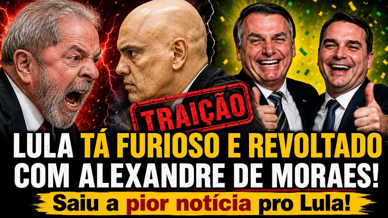 BOMBA! LULA TÁ FURIOSO COM MORAES! TRAIÇÃO FOI EXPOSTA! BOLSONARO E FLÁVIO COMEMORAM NOVA DELAÇÃO DO
