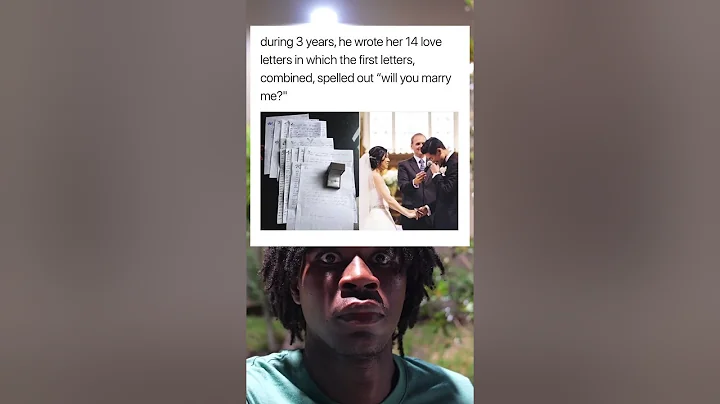 during 3 years, he wrote her 14 love letters in which the first letters, combined, spelled out "will