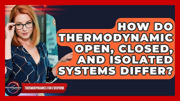 How Do Thermodynamic Open, Closed, And Isolated Systems Differ? - Thermodynamics For Everyone
