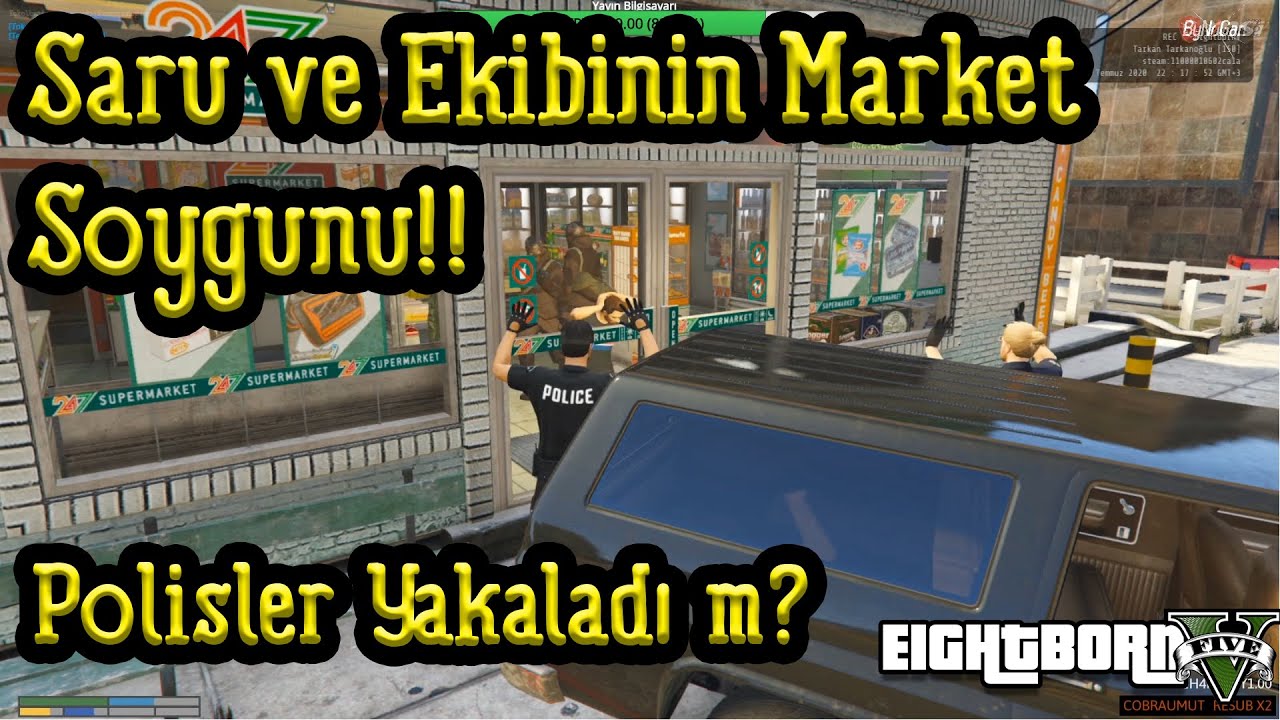 EightbornV Saru ve Ekibi Market Soygunu!! - Polisler Yakaladı mı!? - EightbornV Dorukdoo