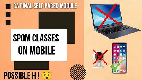 How to watch SPOM classes on Mobile| Laptop not required for SPOM classes | #cafinal #cainter #ca
