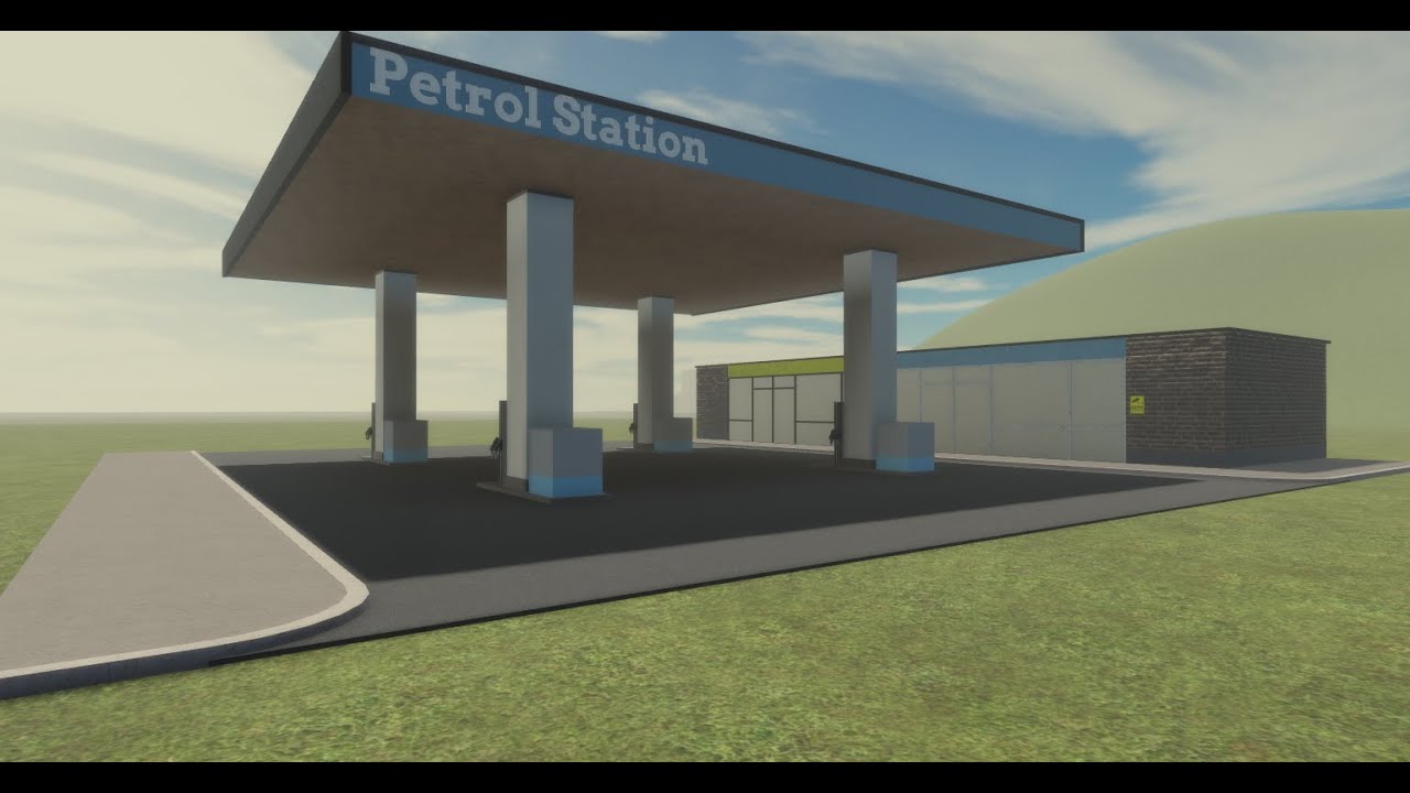 Roblox Studio | Free model petrol station, gas station free!