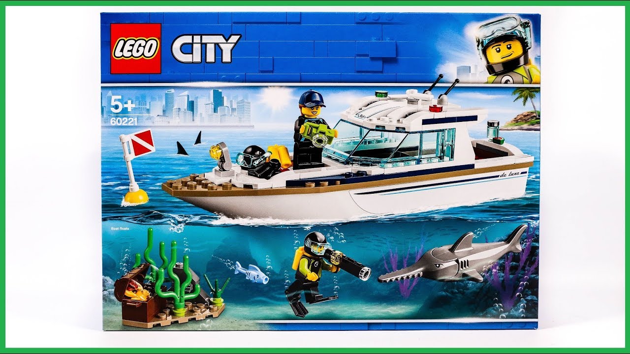 UNBOXING LEGO 60221 City Diving Yacht Construction Toy 