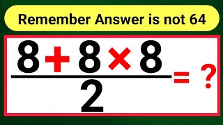 Can you solve this Tricky Math problem! | Simplify PEMDAS & BOMDAS Rules 