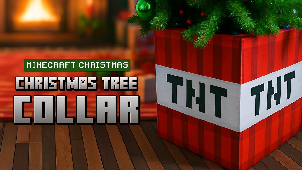 DIY Minecraft TNT Christmas Tree Collar Real Life Minecraft TNT block