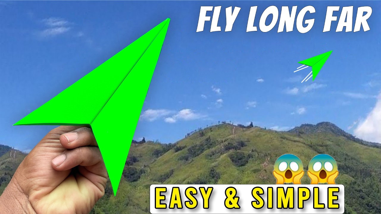 How to Make the Best Paper Airplane That Flies Far and Fast - YouTube