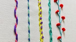 【基本刺繍ステッチ1】Hand embroidery stitches for beginners