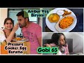 #Vlog அன்ஷிகா சத்தியமா திருந்த மாட்டா | Ambur Veg Biryani | Egg Kuruma | Gobi 65 |  Lunch spread