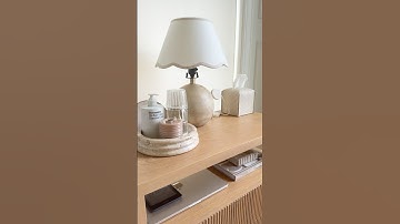 Organize my nightstand with me 🤍 #organizedhome #organization #homeorganization #neutraldecor