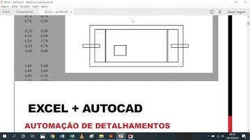 01/10 - Sincronização Excel - AutoCAD - Automação de detalhamentos