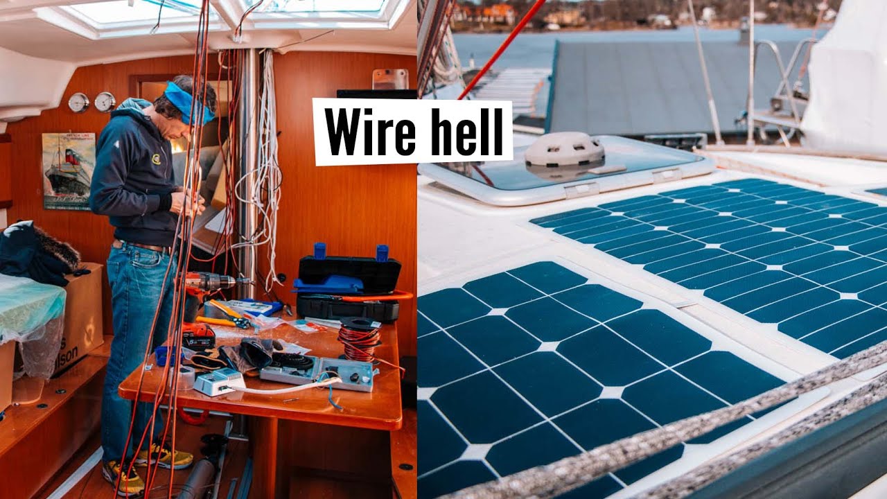 Our most painful boat project yet: installing flexible solar panels. #4