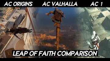 AC Valhalla "LEAP OF FAITH" Comparison VS AC Origins VS AC 1 VS AC Black flag 2020