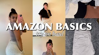 AMAZON BASICS TRY ON HAUL | MUST HAVE SKIMS DUPE