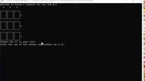 Tic Tac Toe in C++ (Console App)