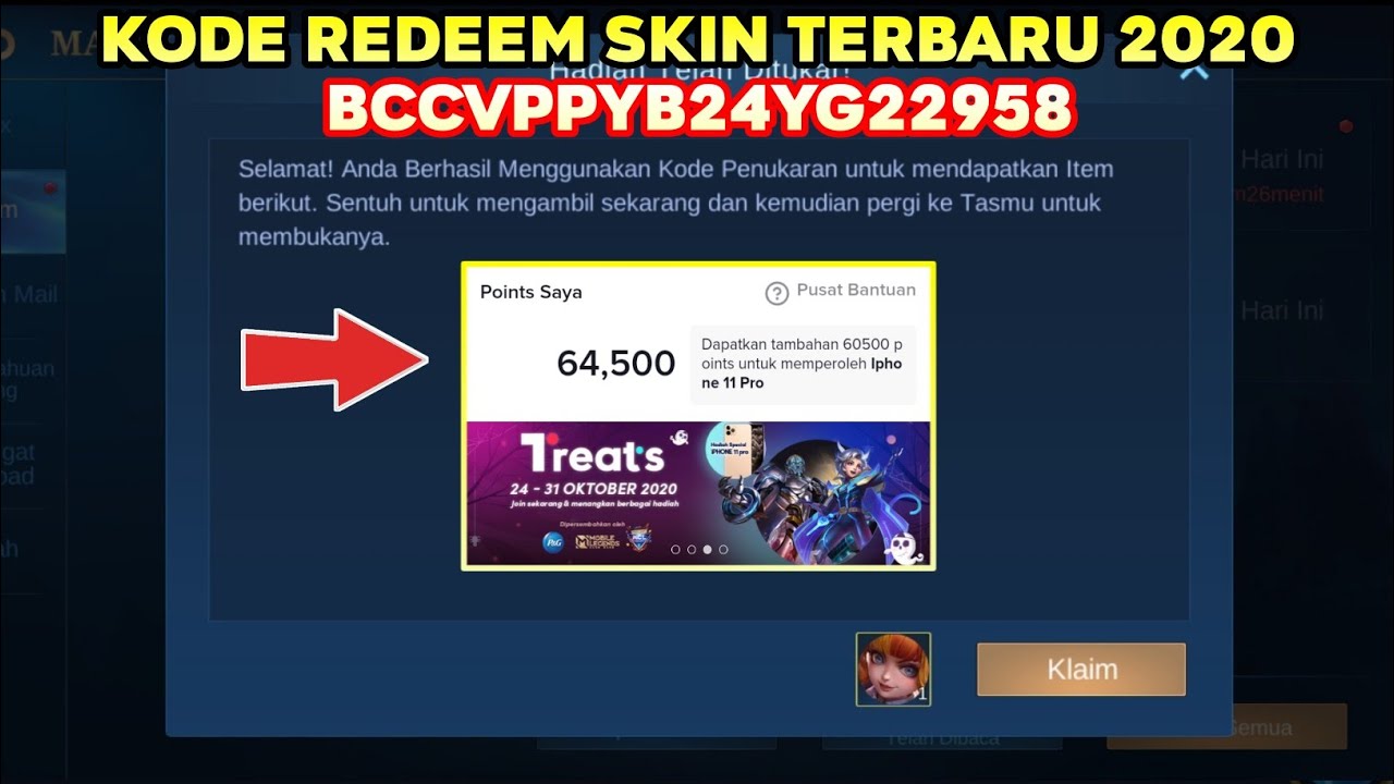KODE REDEEM SKIN TERBARU 2020 - CARA DAPATKAN FREE ALL SKIN MOBILE ...