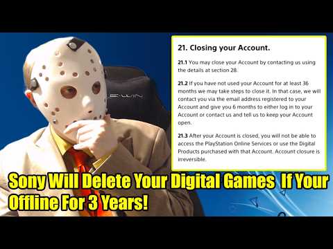 Sony Will Delete Your PSN Account And All Your Digital Games If Your Not On For 3 Years!