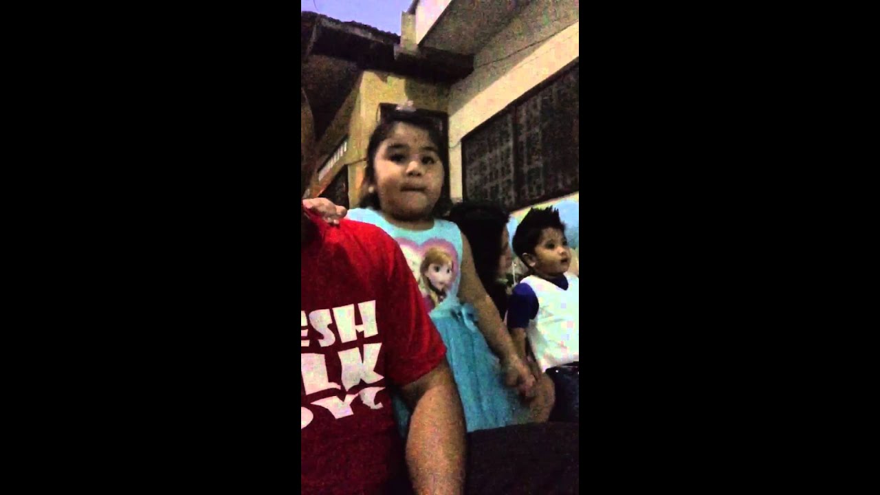 Stacey havin fun watching barney the bayot.