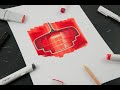 Red lamp sketch