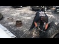 Changing 8.25-15 tires on an industrial forklift (Full Video)