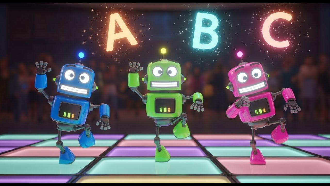 おどけたダンスロボットとABC 🤖🕺 | アルファベットソング - YouTube