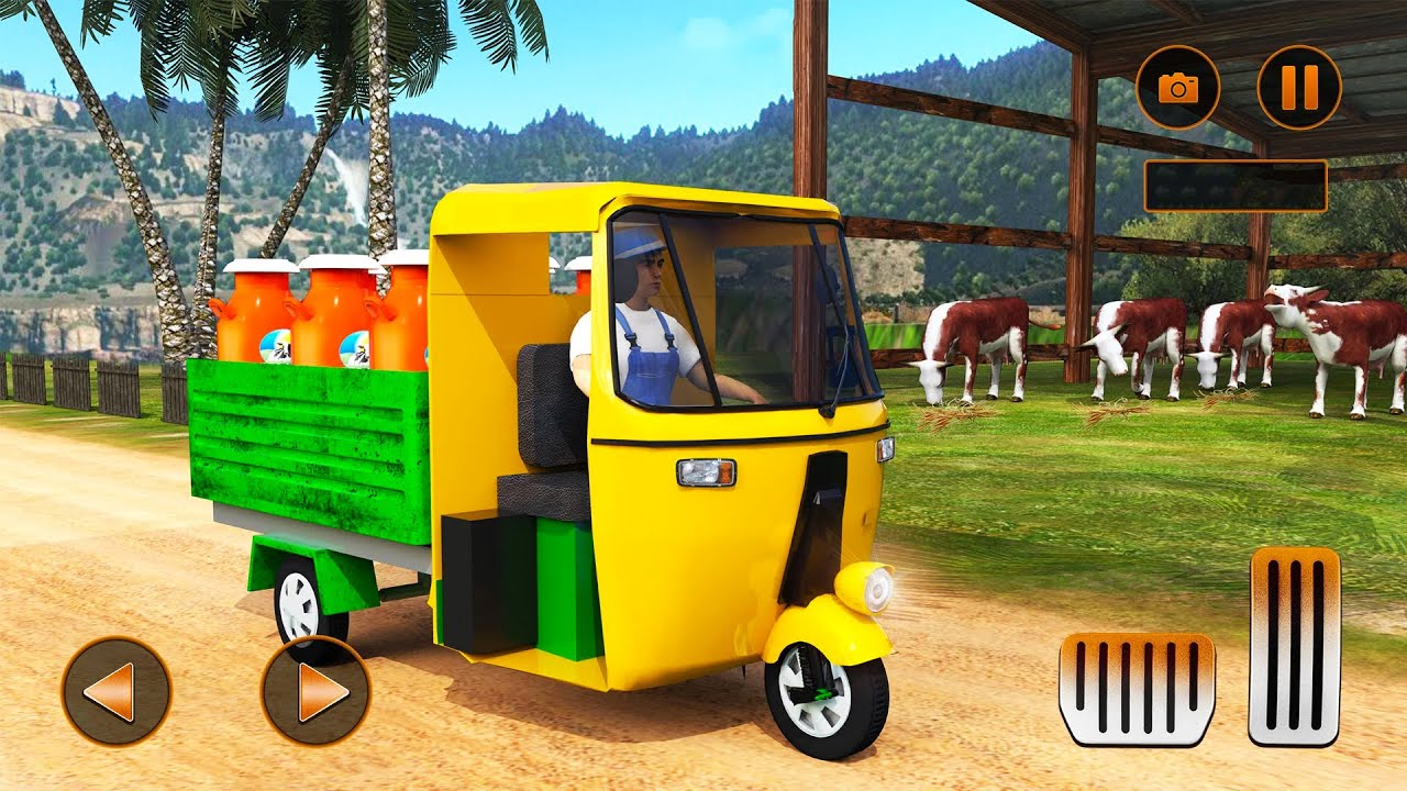 Tuk Tuk Auto Rickshaw Farming #2 - Indian Farmer Driver Simulator ...