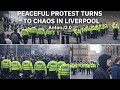 PEACEFUL PROTEST TURNS TO CHAOS IN LIVERPOOL #protest #police #crime #fyp #viral