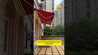 Electric sunshade awning #awning #awnings #carporch #patio #gardendesign #roof #metalroof