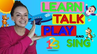 Learn To Talk | The Wheels On The Bus & More Nursery Rhymes  Learn Colors, Numbers, Play & Dance