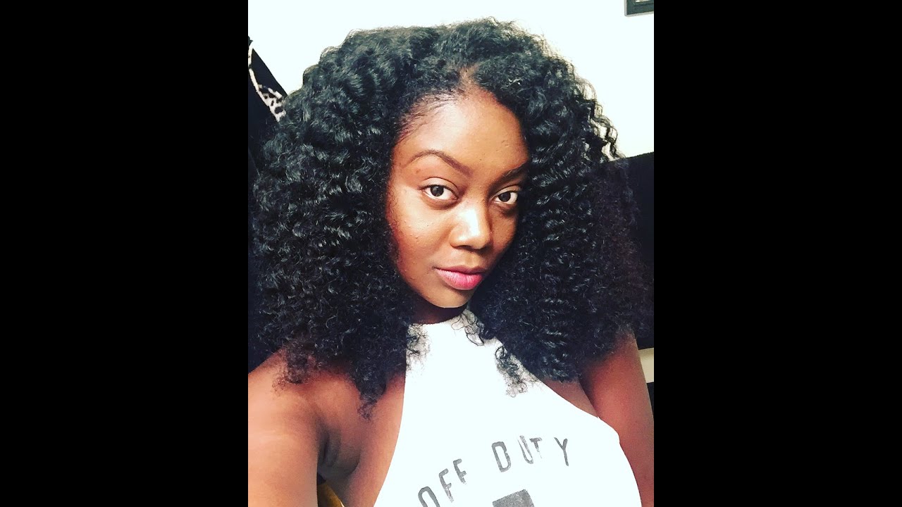  Braid out tutorial on stretched natural long hair - YouTube