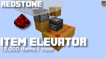 18,000 items/hr Item Elevator | Minecraft 1.13 redstone