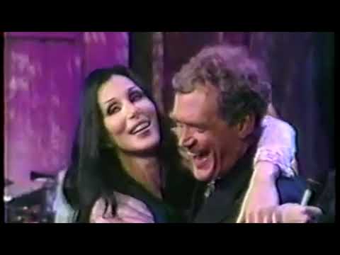 Cher and David Letterman Kiss