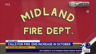 Midland Fire Department reports surge in October calls