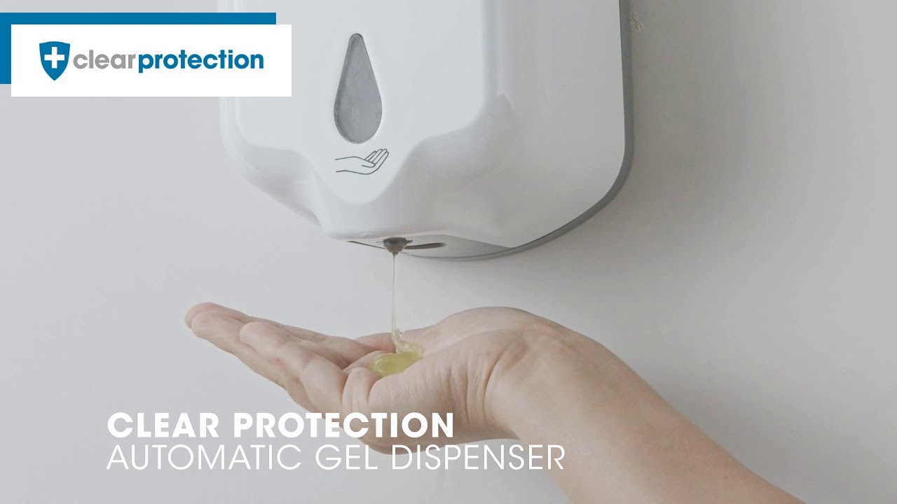 Clear Protection Wall Mounted Automatic Gel Dispenser - YouTube