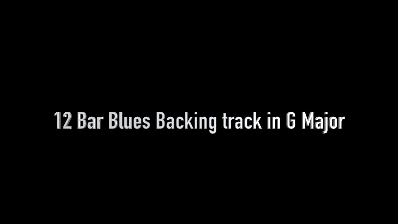 12 Bar Blues Backing Track in G Major - YouTube