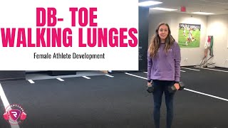 Db- toe walking lunges