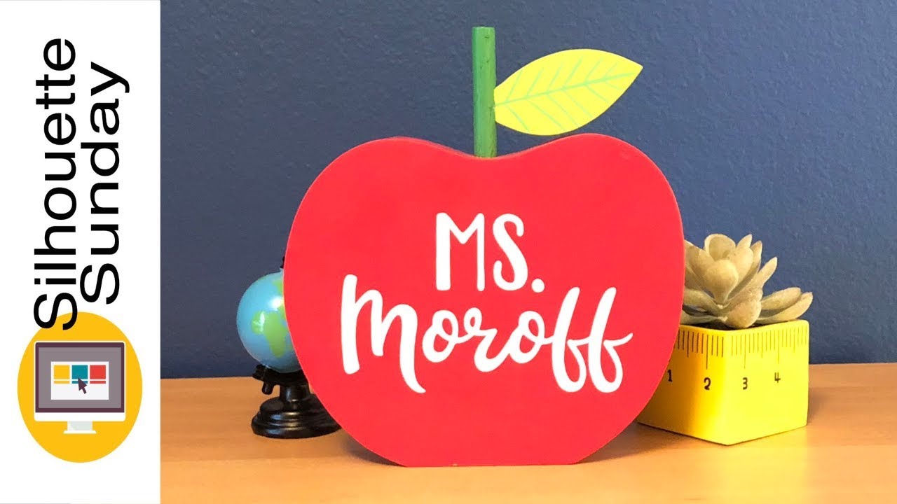 personalized teacher gift beginner project silhouette sunday