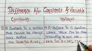 Learn C Programming: Differences Between Constants and Variables | constant vs variable #youtube