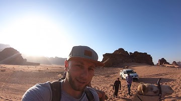 camel ride in Wadi Rum, Jordan