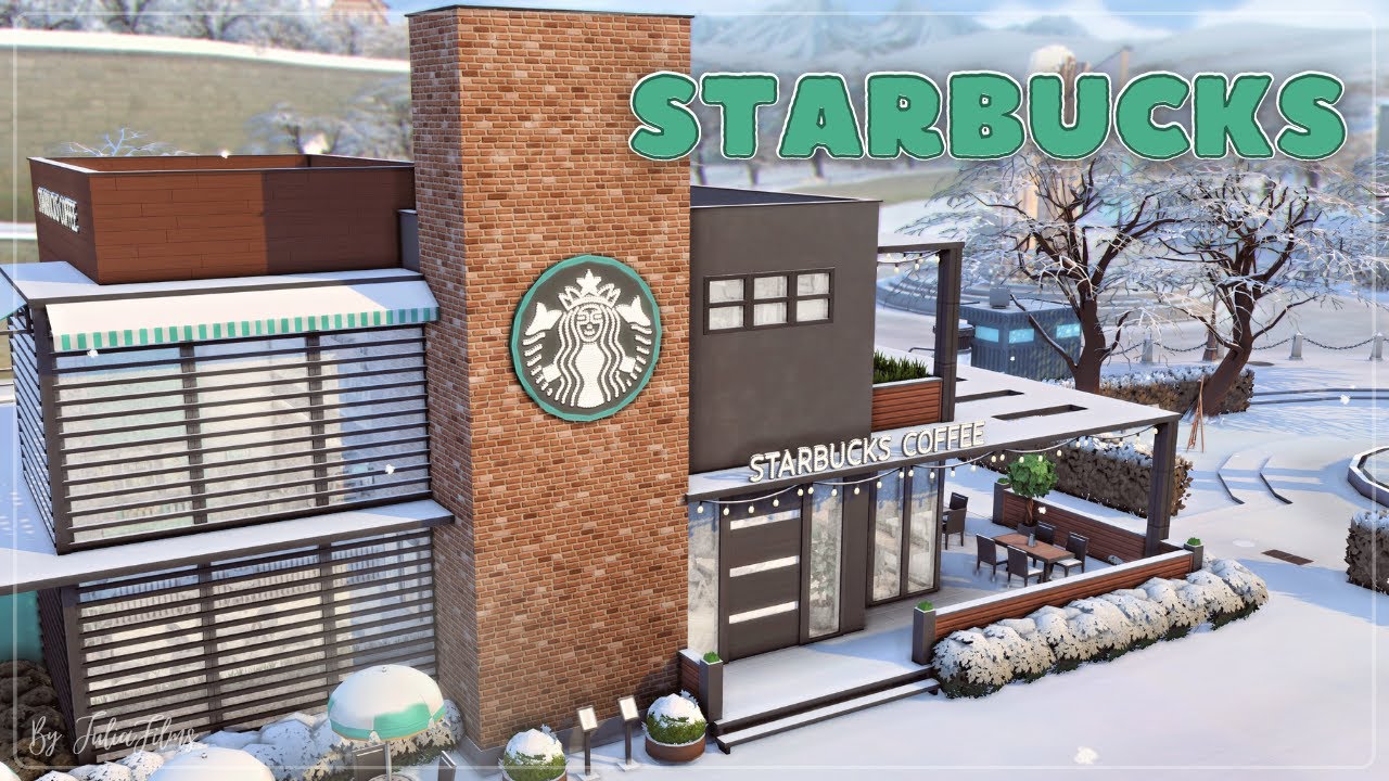 Starbucks☕│Строительство│speedbuild│no Cc The Sims 4 Youtube