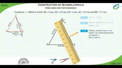 Practical Geometry- Construction of Quadrilaterals Three Sides and Two Diagonals