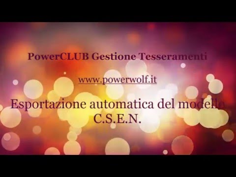 Software gestione tesseramenti - Esportazione automatica del modello CSEN