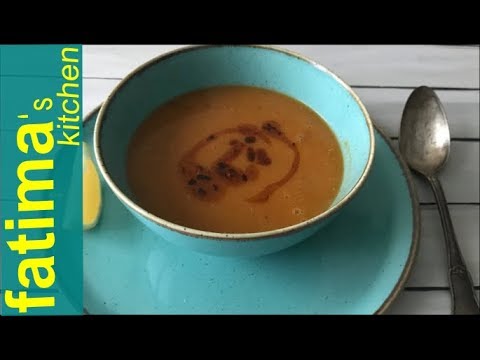 Traditional Turkish Red Lentil Soup/easy, tasty