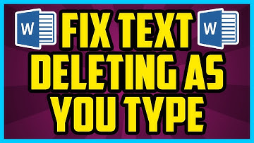 How To Stop Word From Deleting Text As You Type 2017 (QUICK & EASY) - Word 2016 Stop Erasing Text
