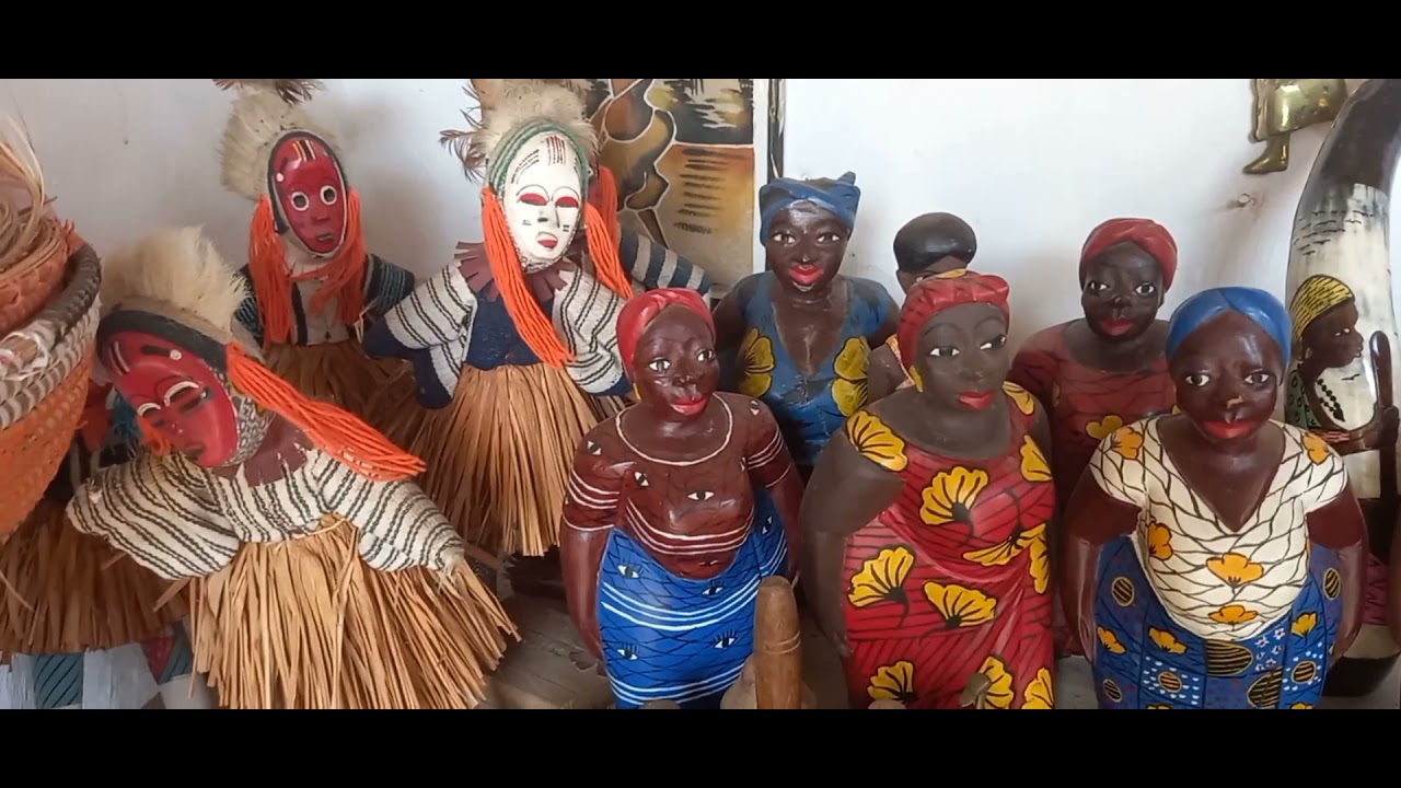 Mercado artesanal de Bissau. Guine Bissau (África).