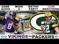 NFL WEEK 8: Minnesota Vikings vs Green Bay Packers: Game Audio/Scoreboard/Reactions