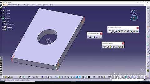 CATIA V5 - All Basic Part Design Commands - Pad, Pocket, Shaft, Rib, Multi-Section Solid etc.