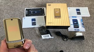 Motorola KRZR K1 Gold Unboxing & review