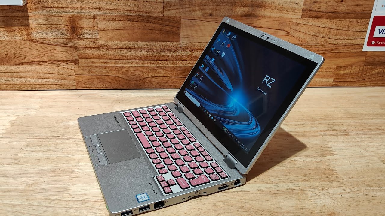 Laptop cảm ứng Panasonic RZ6 bản đặc biệt, bàn phím màu hồng nhạt - YouTube