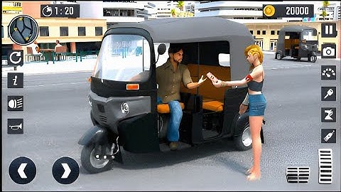 modern tuk tuk auto rickshaw - free driving games mountain simulator game- Android gameplay.